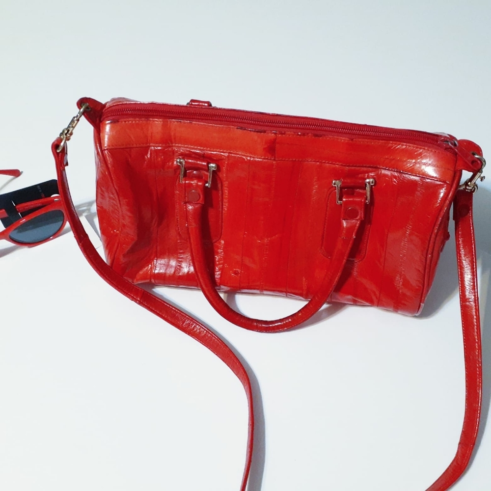 Vintage Red Genuine Eel Skin Purse - Picture 10 of 10